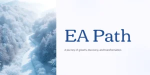 EA Path 표지 이미지 — 성장과 발견의 여정을 상징하는 겨울 산 풍경