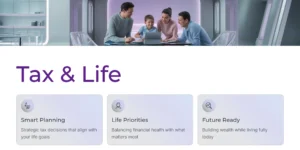 가족이 함께 노트북으로 세금과 재정 계획을 세우는 모습 — EA Tax Guide Tax & Life 카테고리 대표 이미지