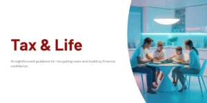 Family discussing finances together at home — Tax & Life category banner for EA Tax Guide, offering practical insights on U.S. tax and everyday money management.