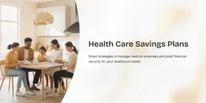 “A diverse family gathered at a bright kitchen table reviewing medical savings documents, smiling and discussing health care savings options in a warm, sunlit home.”