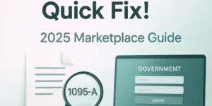 1095-A missing quick fix thumbnail with magnifying glass and marketplace login screen