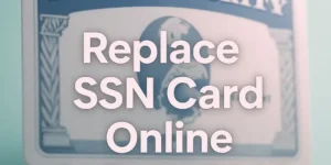 2025 online Social Security card replacement guide thumbnail with mint background