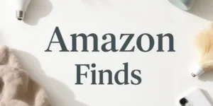 “Mint and ivory aesthetic flatlay with LED bulbs, cozy blanket, water bottle and smartphone for Amazon Finds category”