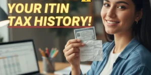 A smiling DACA recipient holding an SSN card and tax documents with text "Got an SSN? Don't lose your ITIN Tax History!" highlighting the 2025 guide for merging ITIN and SSN records.