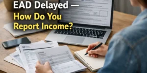 EAD delayed income reporting guidance for 2025 US tax filing