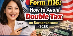 Form 1116 guide showing how to avoid double tax on Korean income for U.S. taxpayers in 2025