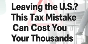 미국 역이민 전 마지막 세금 신고에서 흔히 발생하는 치명적인 세무 실수를 경고하는 썸네일 이미지
