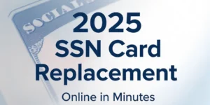 thumbnail image for 2025 SSN card replacement online, clean blue official design