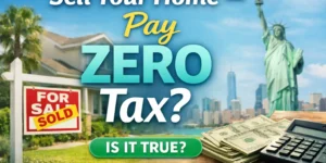 Thumbnail image showing a U.S. home for sale with the text “Sell Your Home — Pay ZERO Tax?” highlighting the 2025 home sale capital gains exclusion rules.