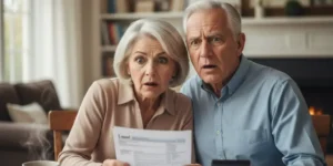 Is 85 percent of Social Security really taxed in 2025 senior couple reviewing tax documents.