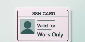 SSN card marked valid for work only meaning