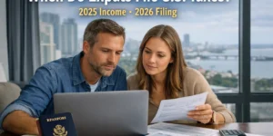 When do expats file U.S. taxes for 2026 filing season based on 2025 income