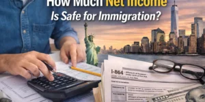 How much net income is safe for immigration and Form I-864 review in 2026