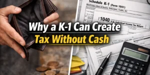 Why a K-1 can create tax liability without cash distribution from a trust or estate”