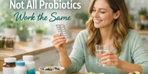Lifestyle image illustrating that not all probiotics work the same for gut health